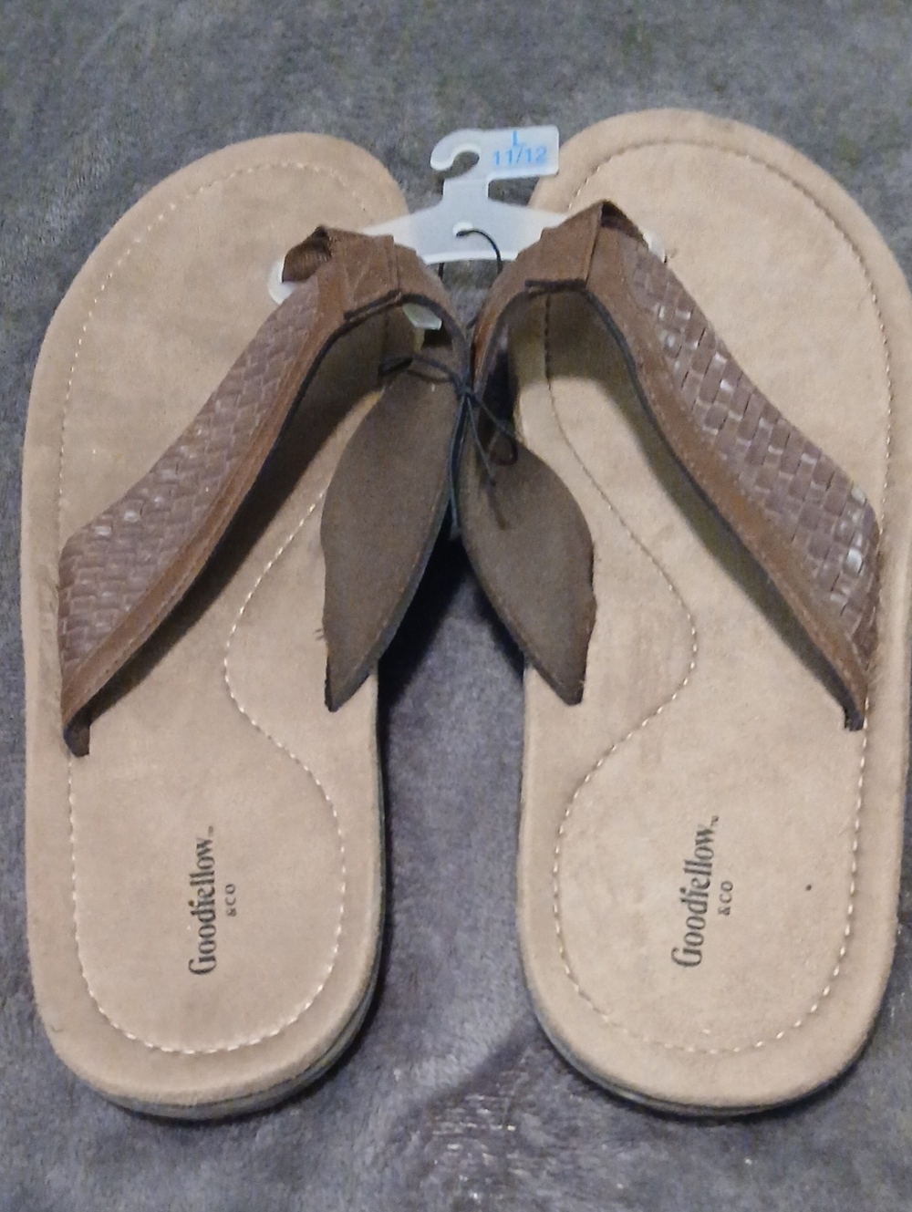Goodfellow & Co Brown Woven Strap Flip Sandals